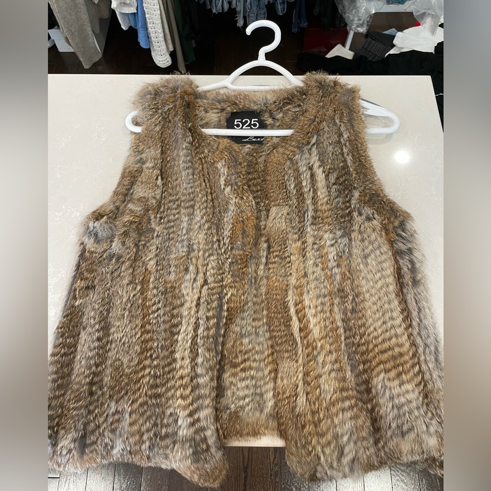 525 luxe fur in beige/brown melange size m